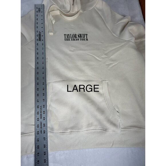 Taylor Swift The Eras Tour Beige Hoodie Unisex Large Pullover Oversized New - Picture 7 of 8